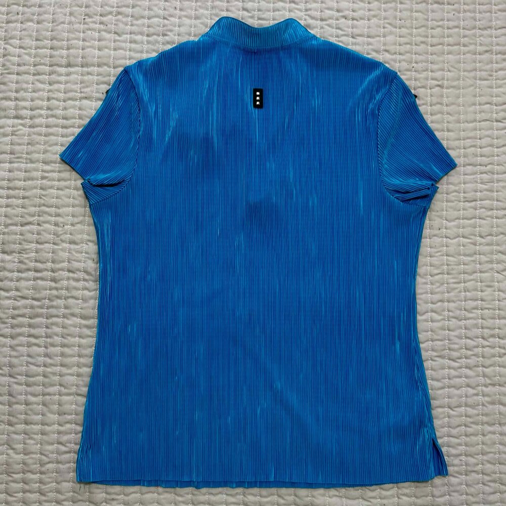 jamie sadock Aqua Blue Zip Collar Golf Shirt Size Medium - Picture 4 of 4